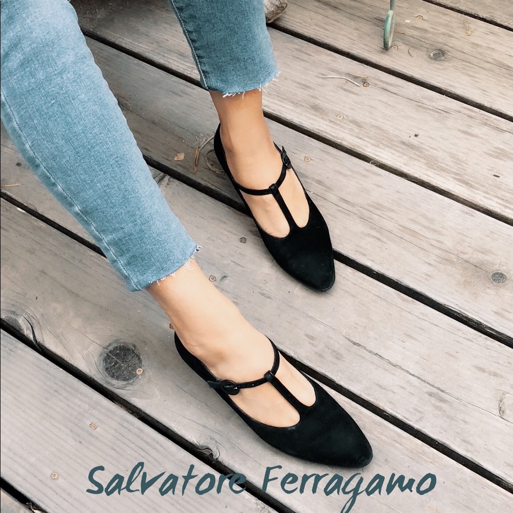 SOLD | Salvatore Ferragamo Suede Oxford Heels